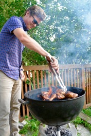 Danny grilling up some chicken